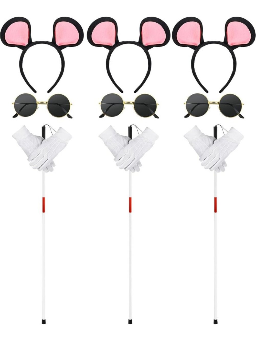 Liitrsh 12 Pcs Halloween Mouse Costume Accessories Set